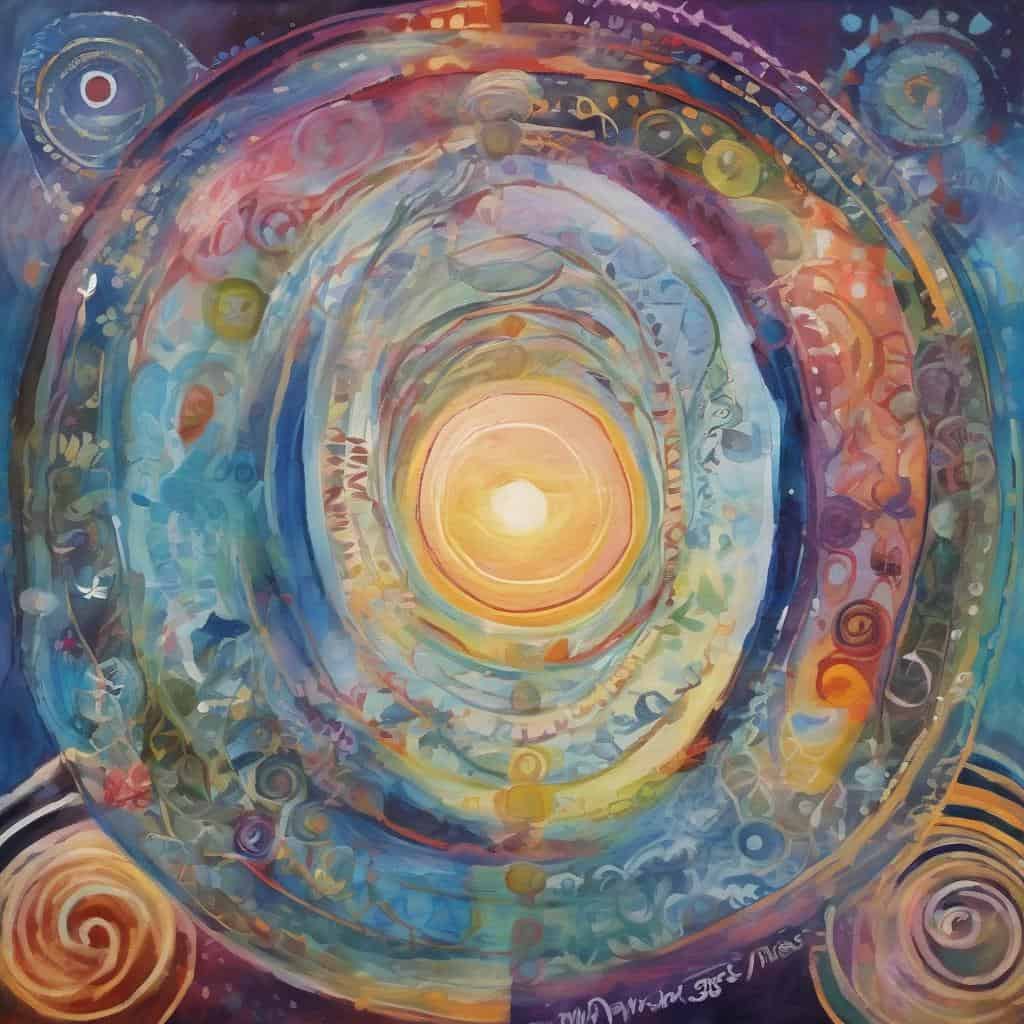 Φωτογραφία με αφηρημένο, πολύχρωμο σχέδιο που απεικονίζει την δύναμη της υποστήριξης και της θετικής ενέργειας.